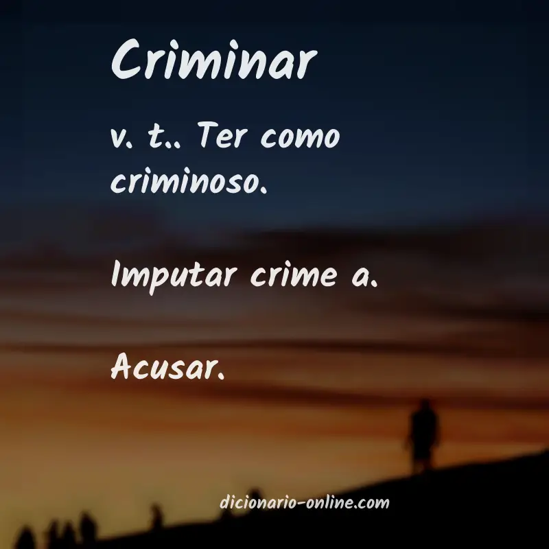 Significado de criminar