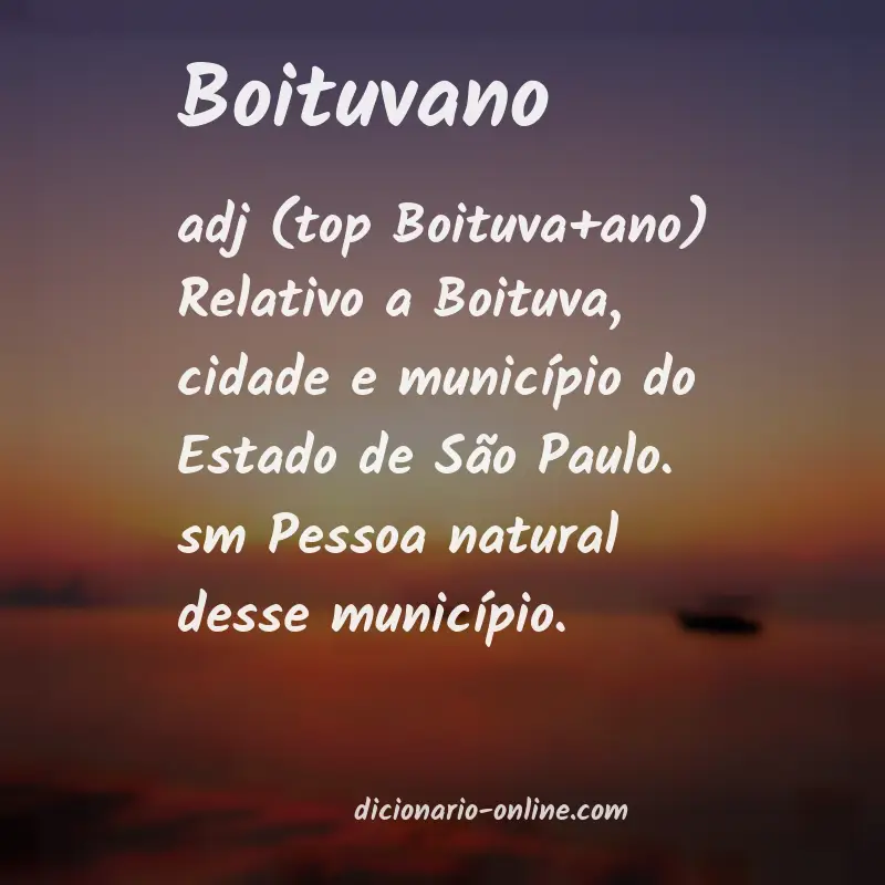 Significado de boituvano