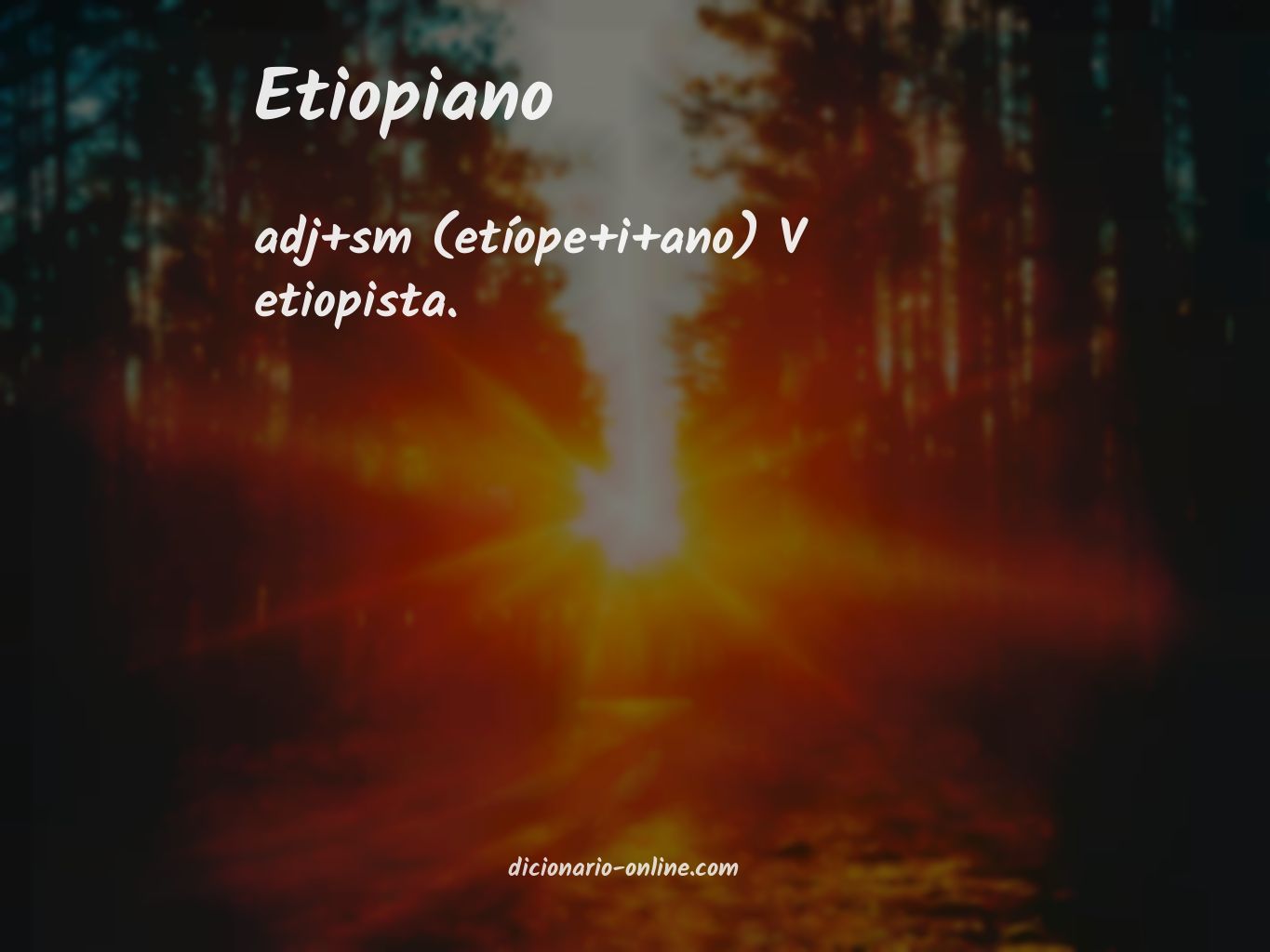 Significado de etiopiano