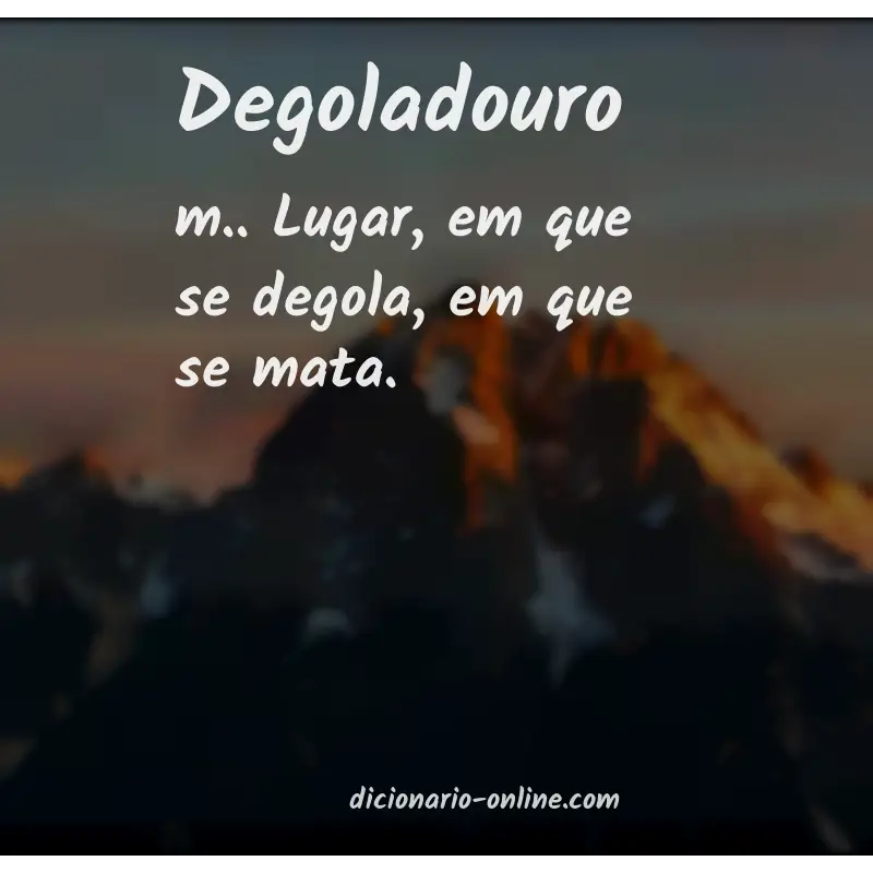 Significado de degoladouro