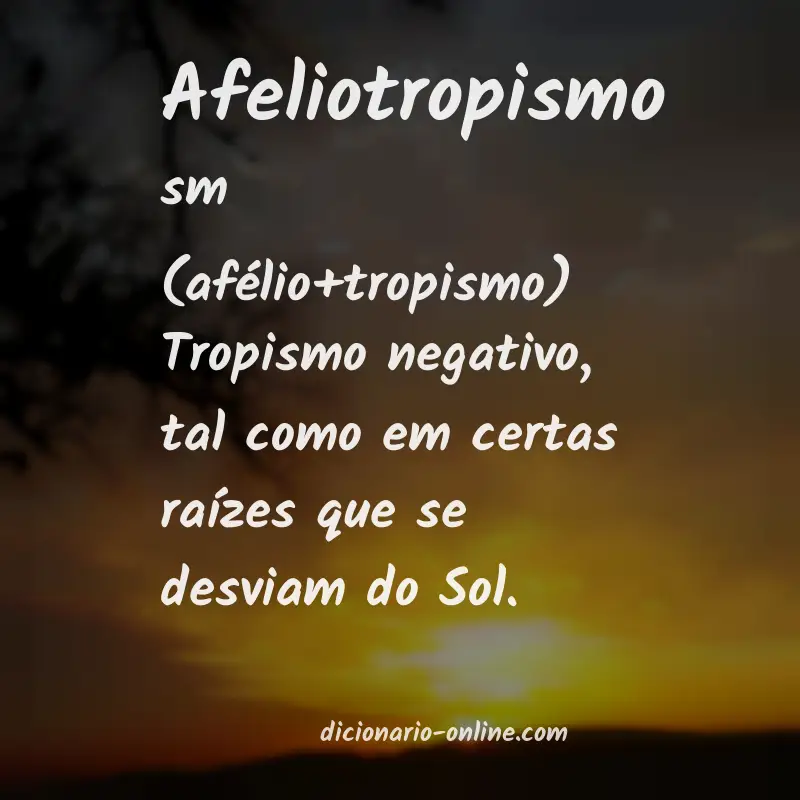 Significado de afeliotropismo