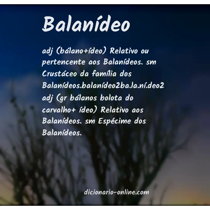 Significado de balanídeo