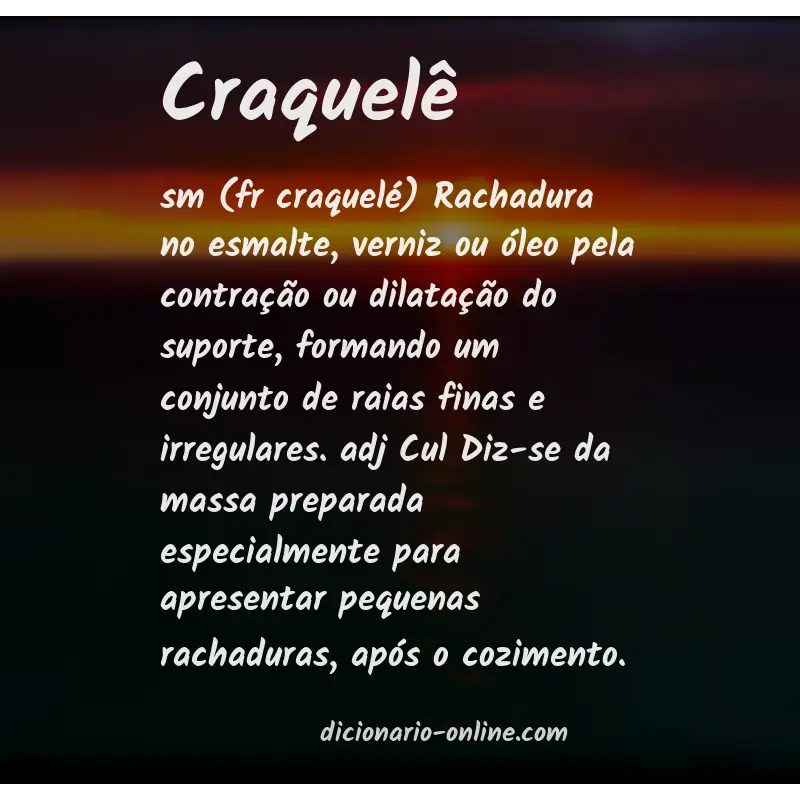 Significado de craquelê