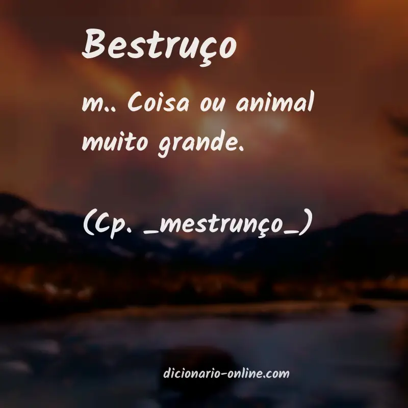 Significado de bestruço