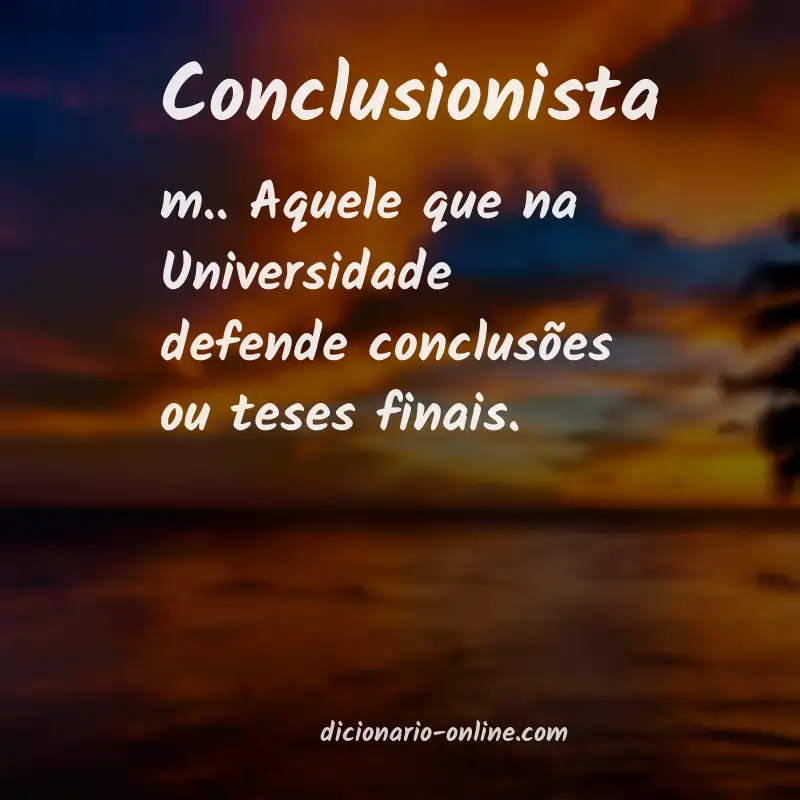 Significado de conclusionista