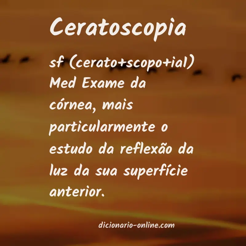Significado de ceratoscopia