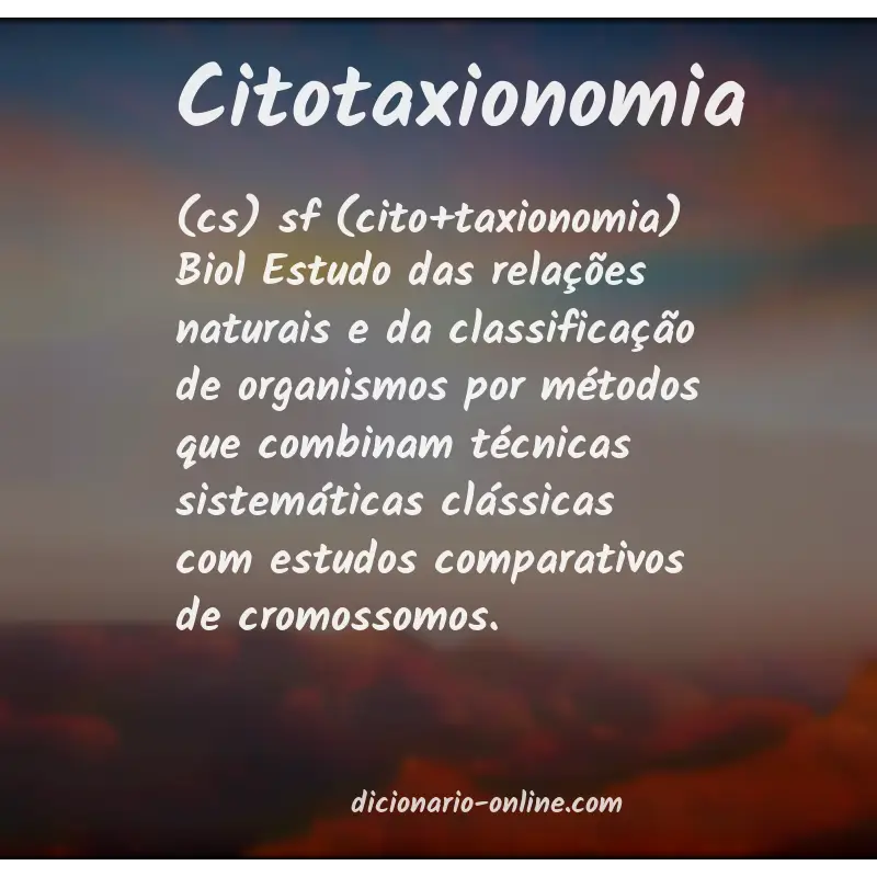 Significado de citotaxionomia