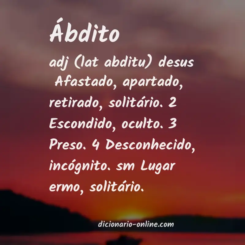 Significado de ábdito