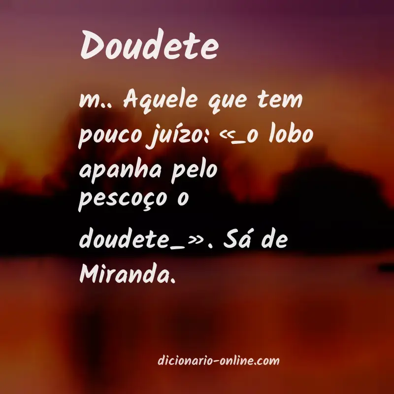 Significado de doudete