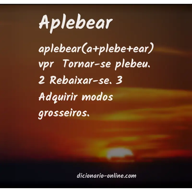 Significado de aplebear