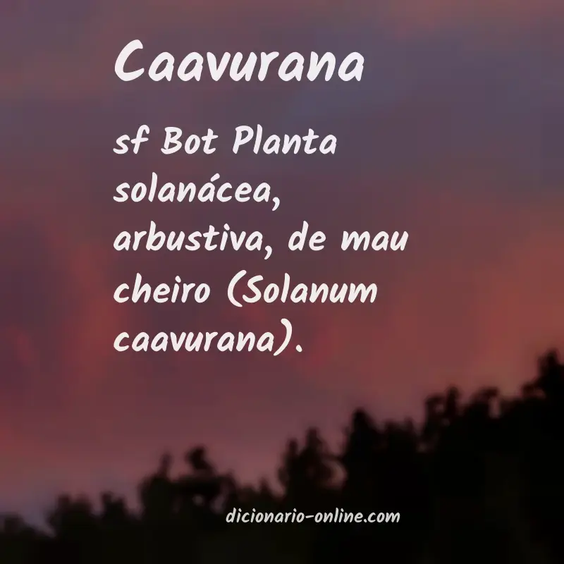 Significado de caavurana