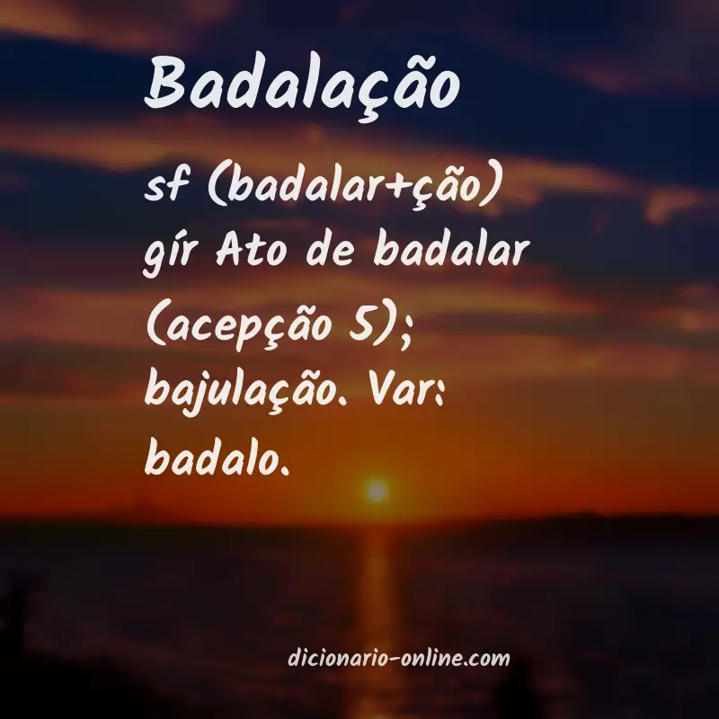 Significado de badalação