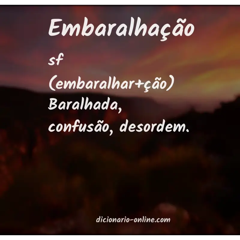 Significado de embaralhação