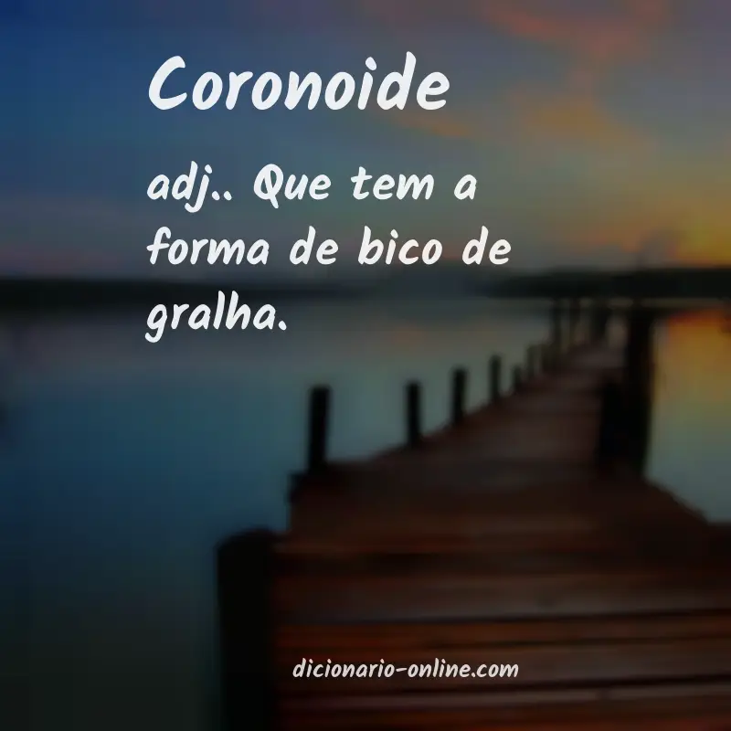 Significado de coronoide