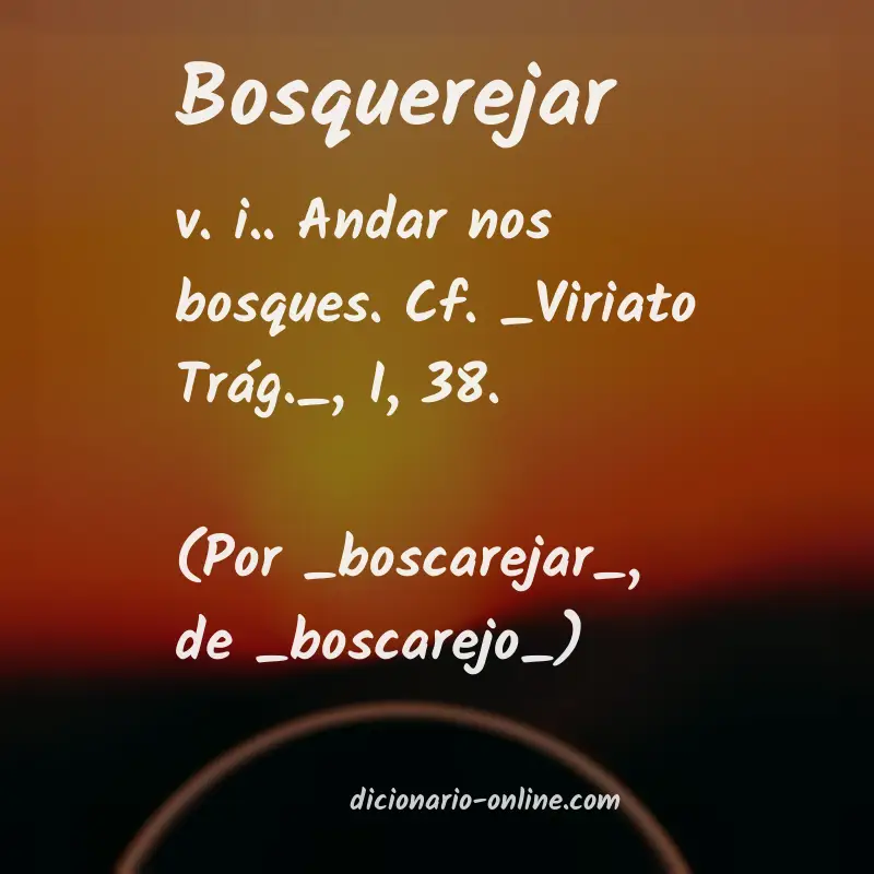 Significado de bosquerejar