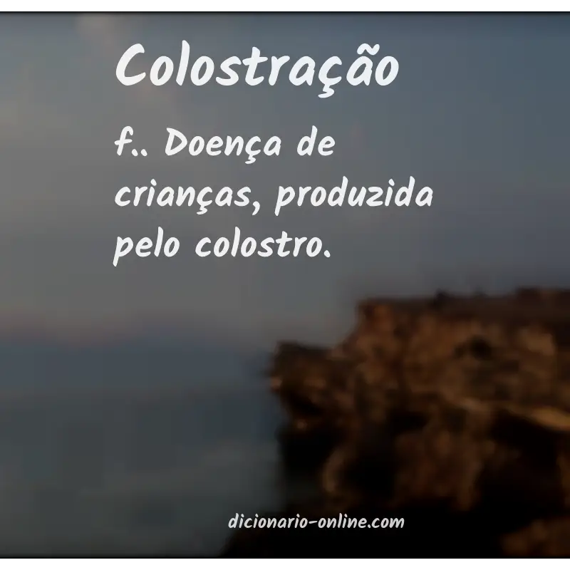Significado de colostração