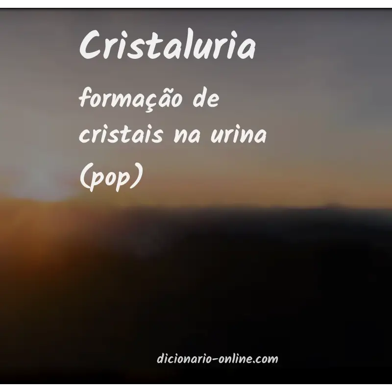 Significado de cristaluria