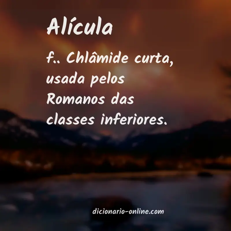 Significado de alícula