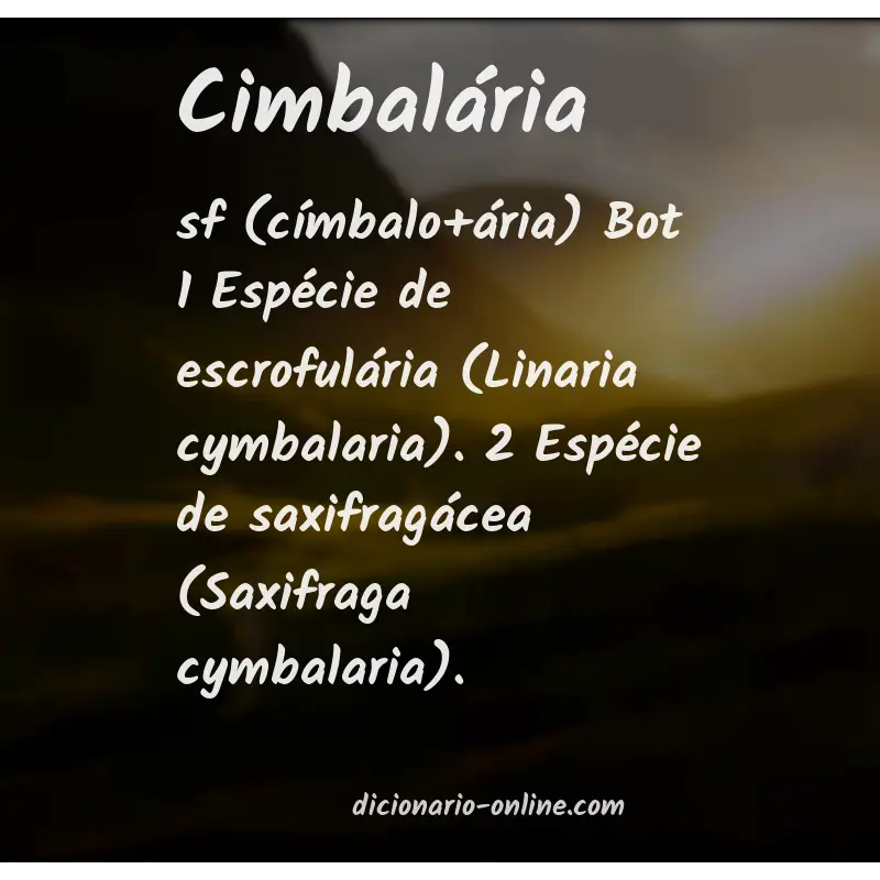 Significado de cimbalária