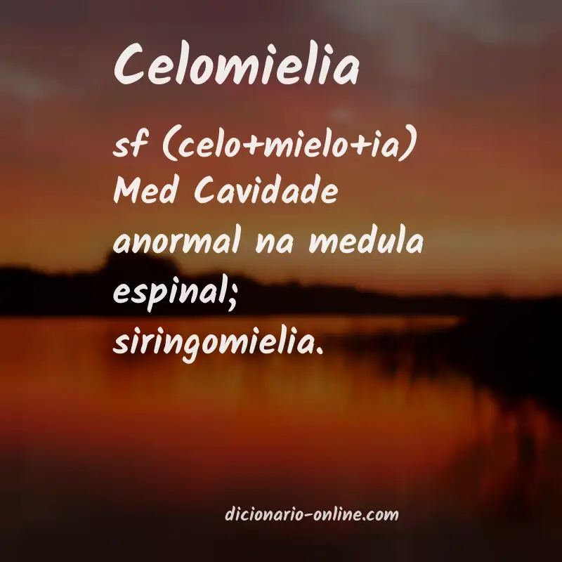 Significado de celomielia