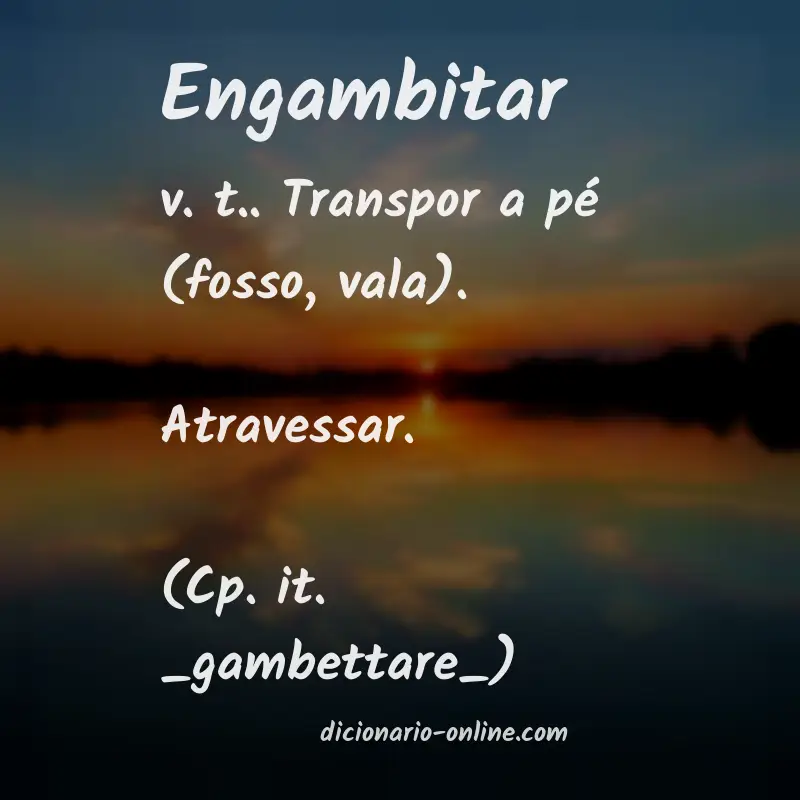 Significado de engambitar