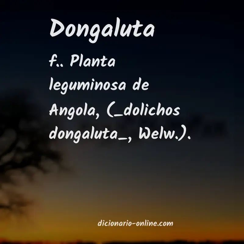 Significado de dongaluta