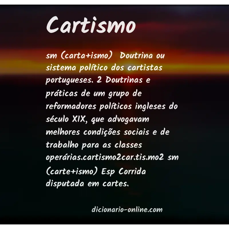 Significado de cartismo