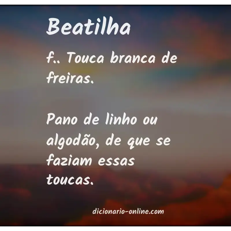 Significado de beatilha