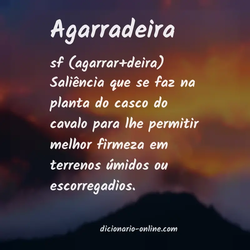 Significado de agarradeira