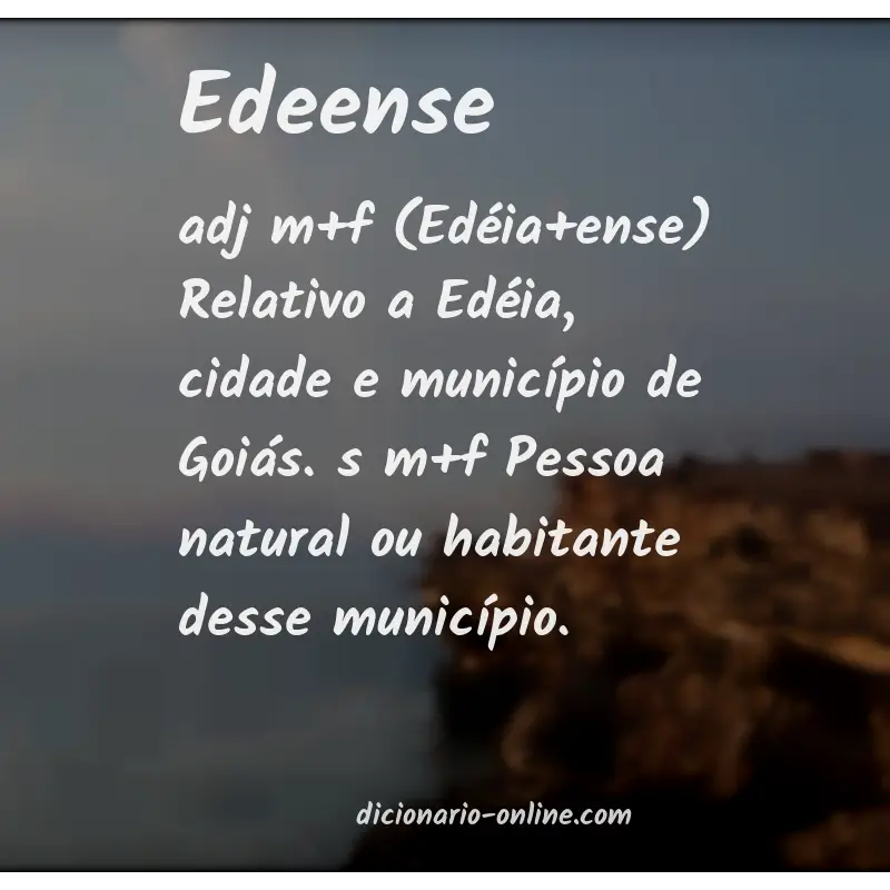 Significado de edeense