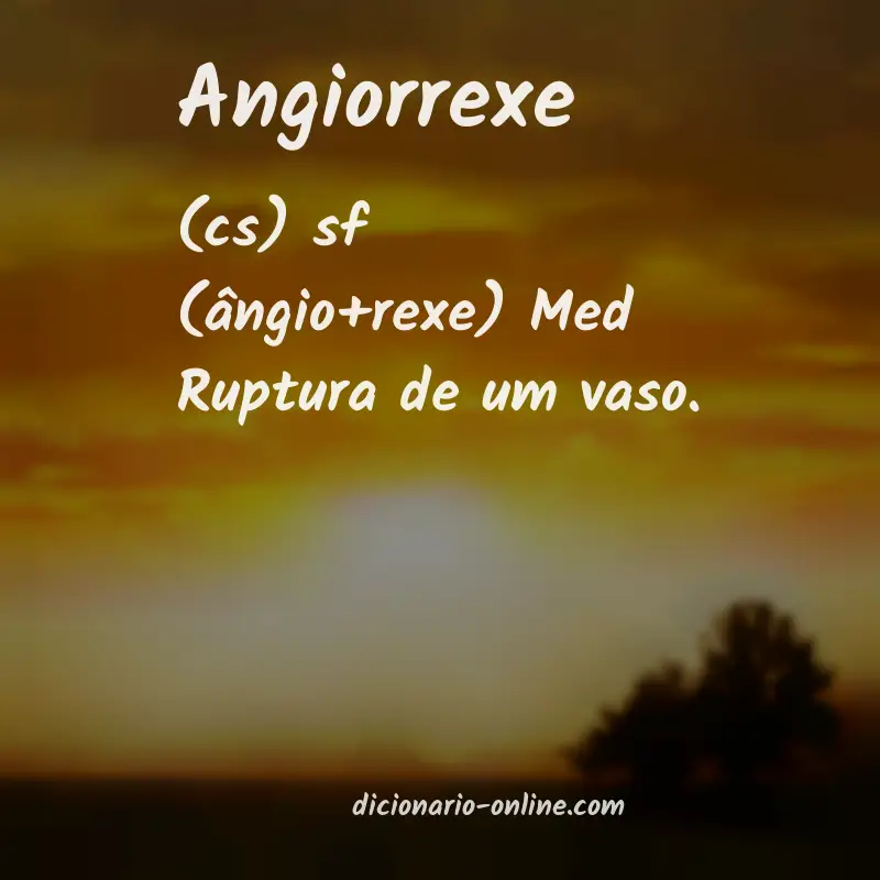 Significado de angiorrexe
