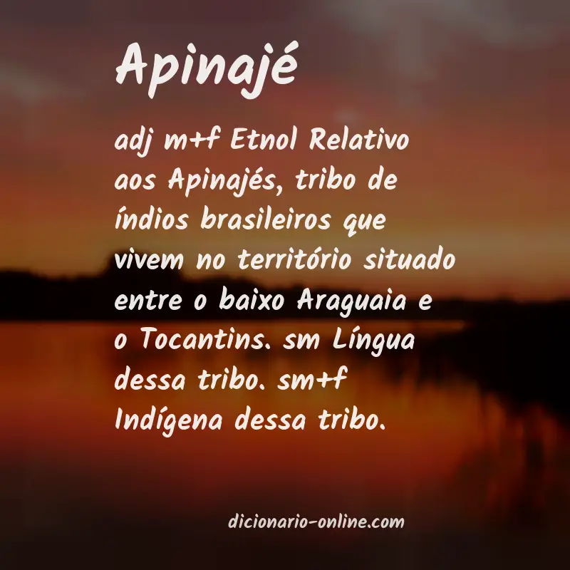 Significado de apinajé