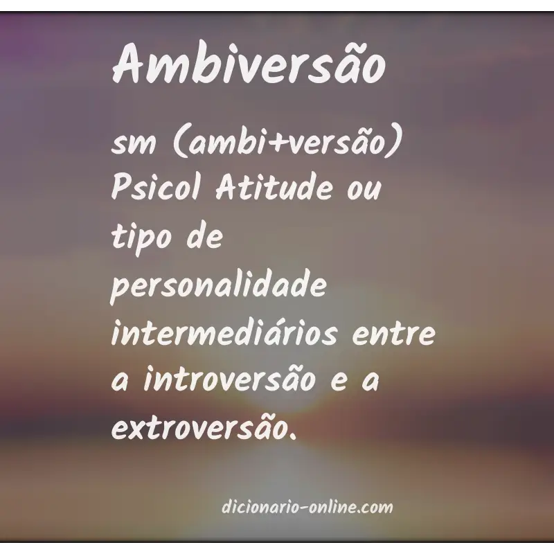 Significado de ambiversão