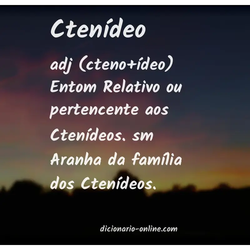 Significado de ctenídeo