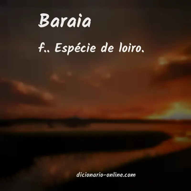 Significado de baraia