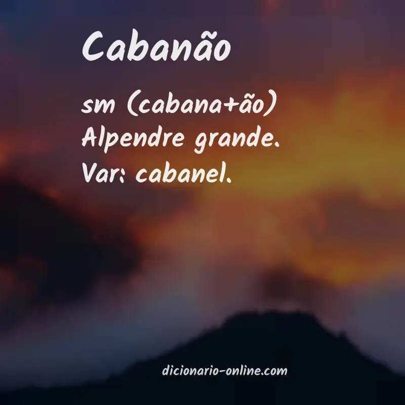 Significado de cabanão