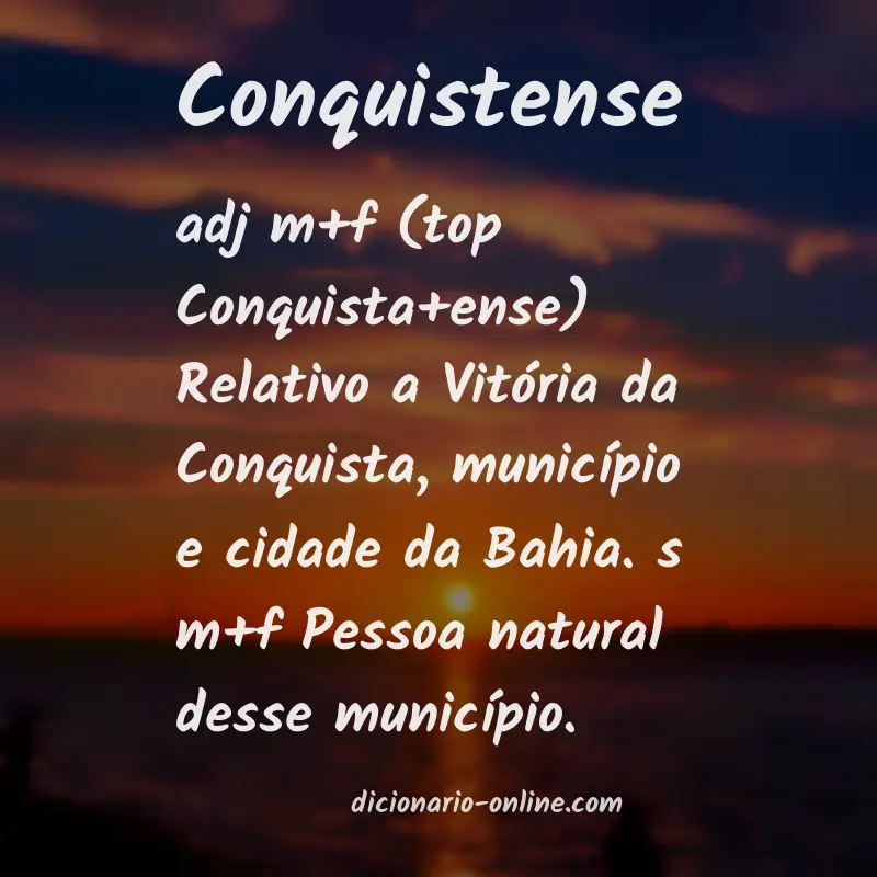 Significado de conquistense