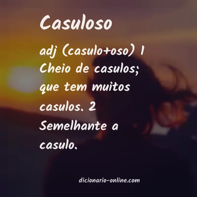 Significado de casuloso