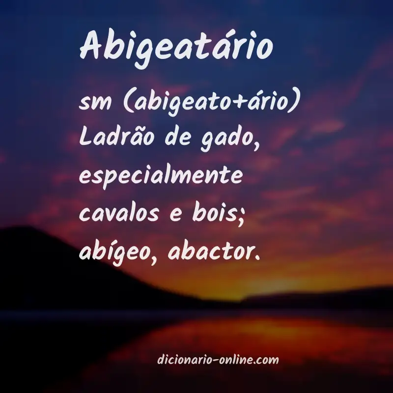 Significado de abigeatário
