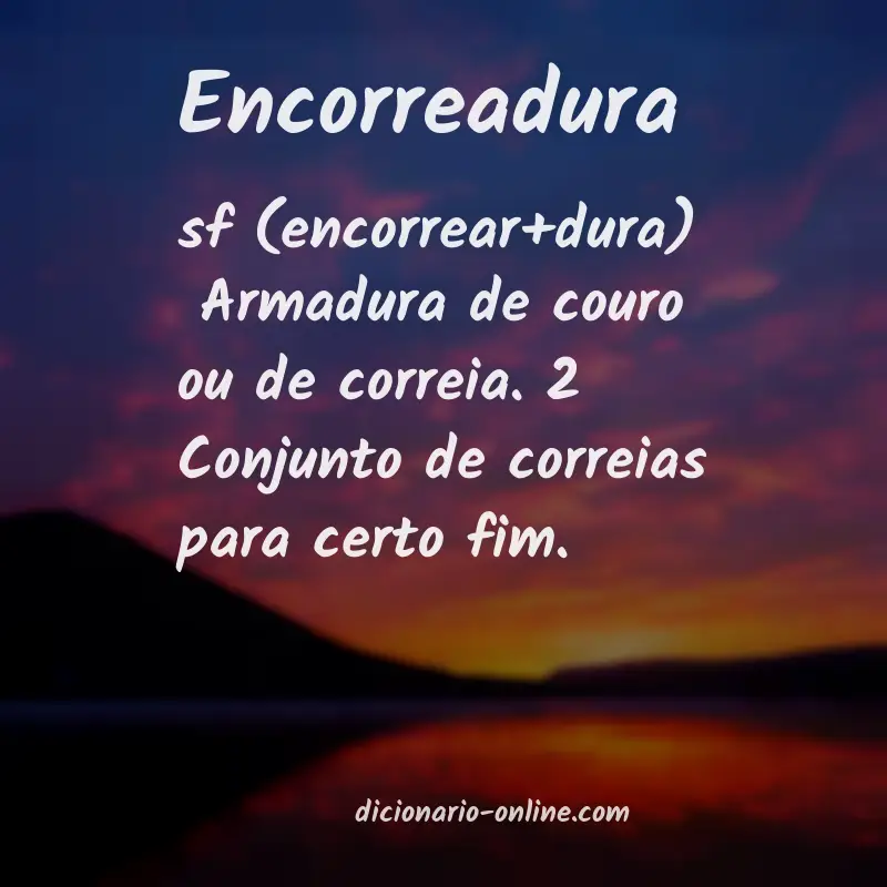 Significado de encorreadura
