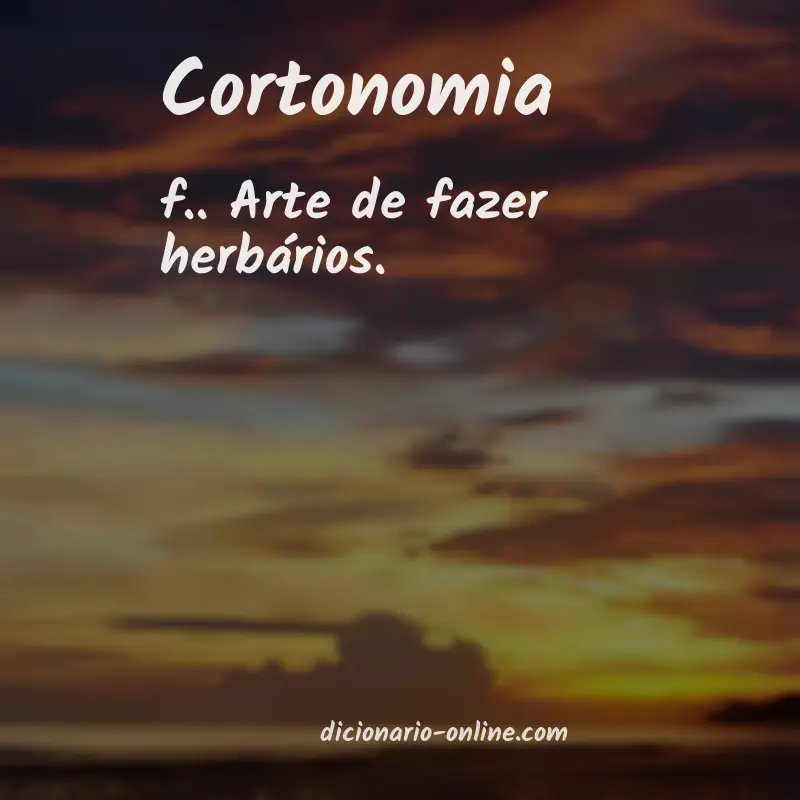 Significado de cortonomia