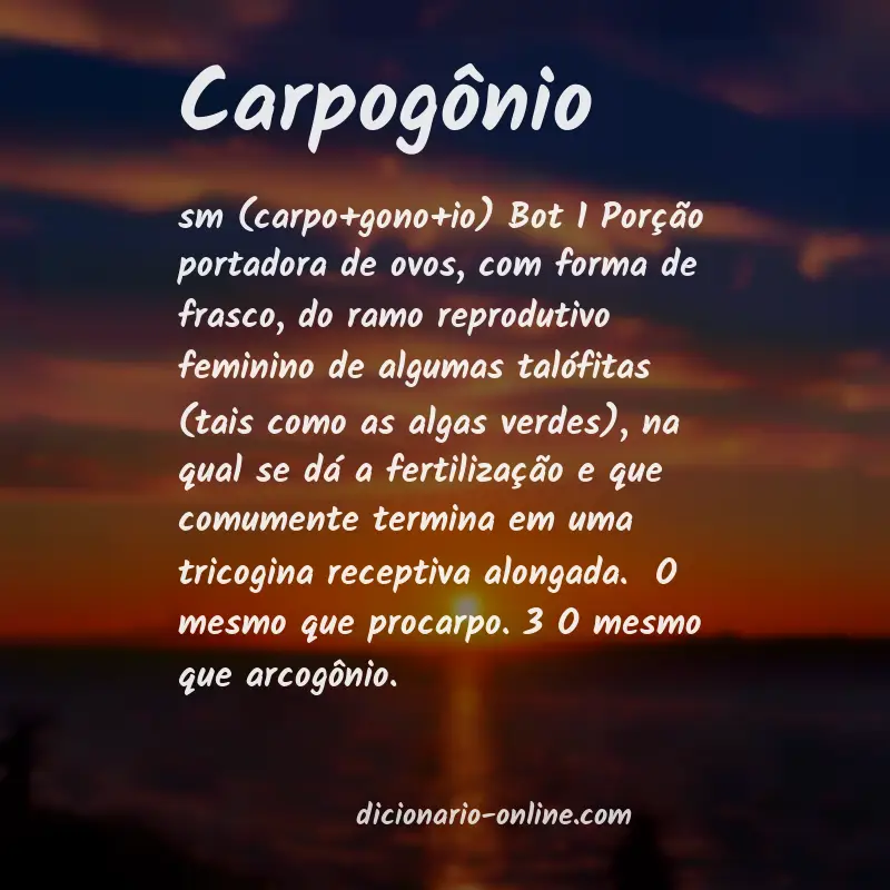 Significado de carpogônio