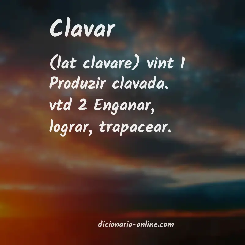 Significado de clavar