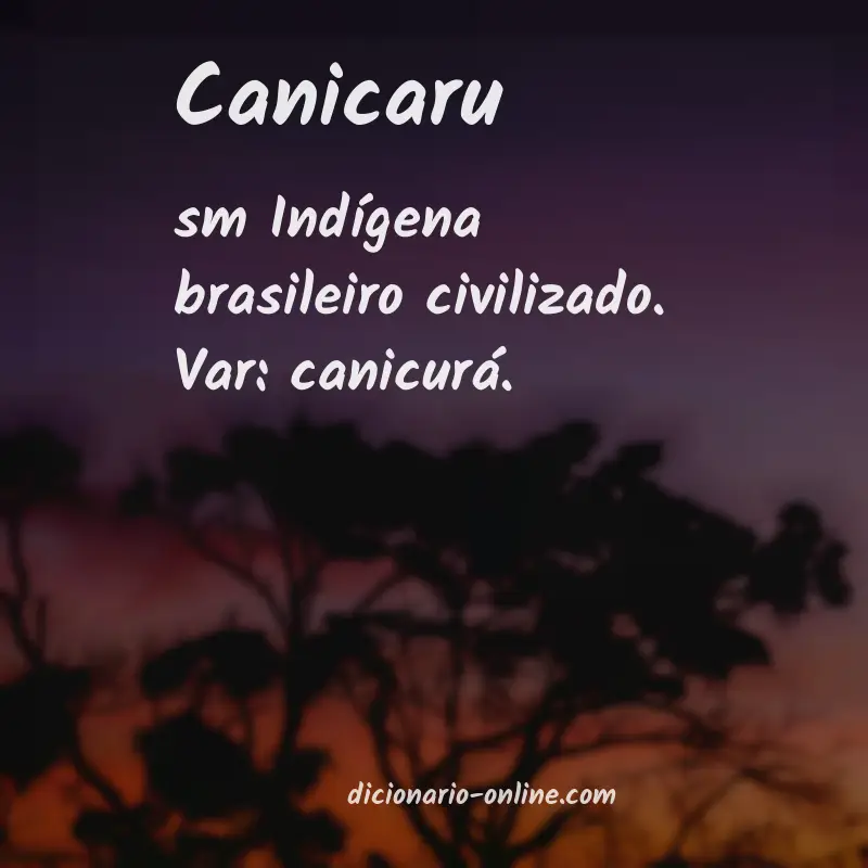 Significado de canicaru