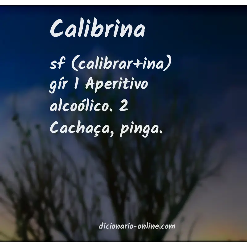 Significado de calibrina