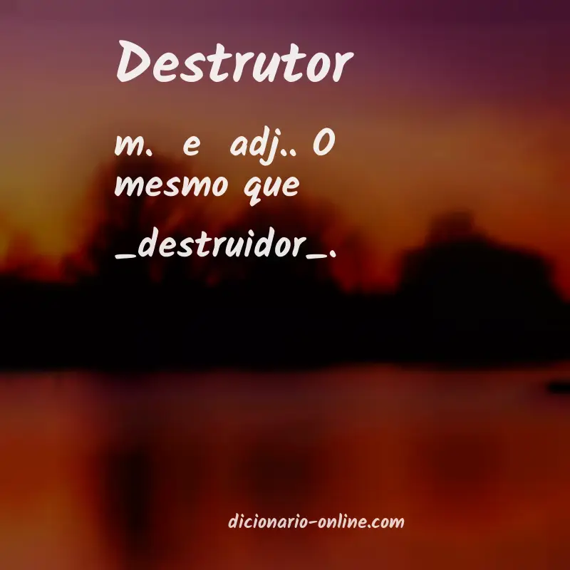 Significado de destrutor