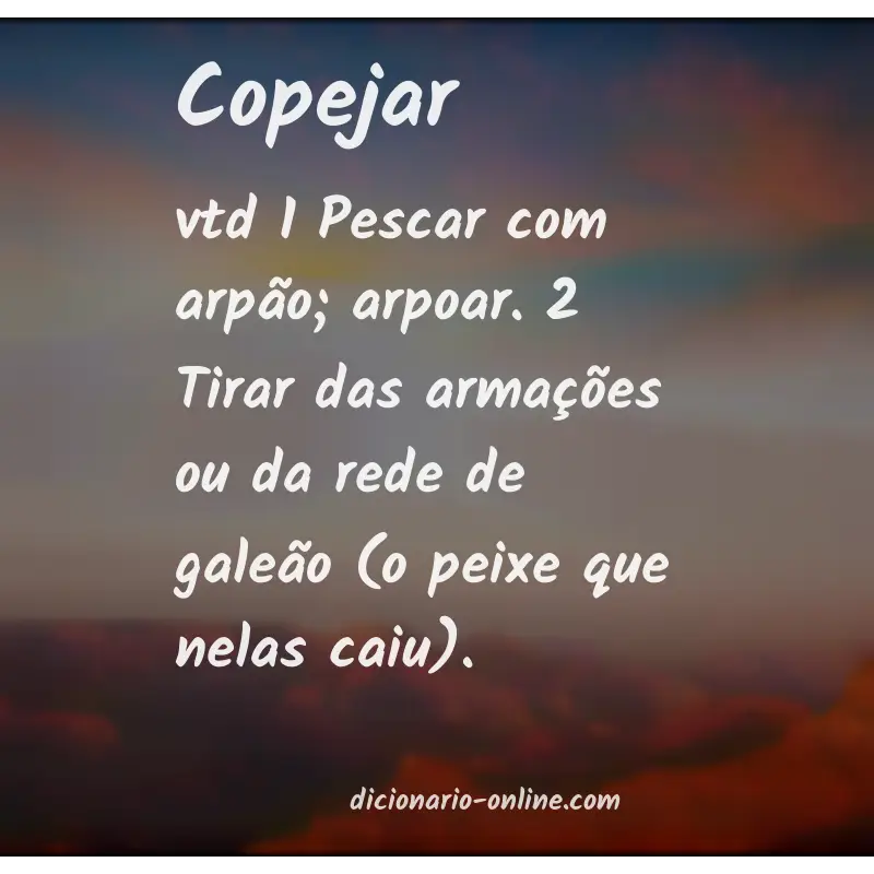 Significado de copejar