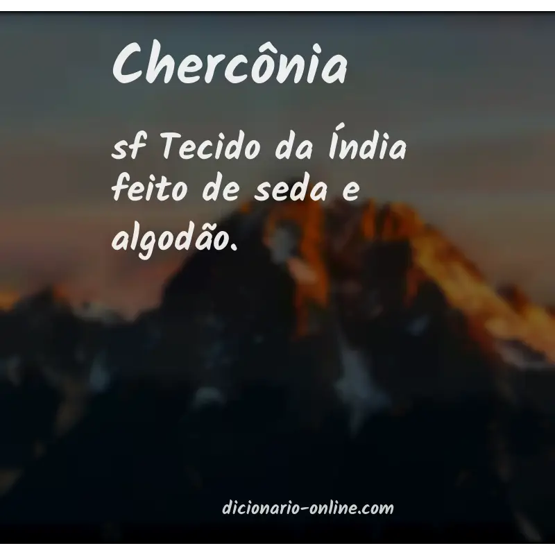 Significado de chercônia