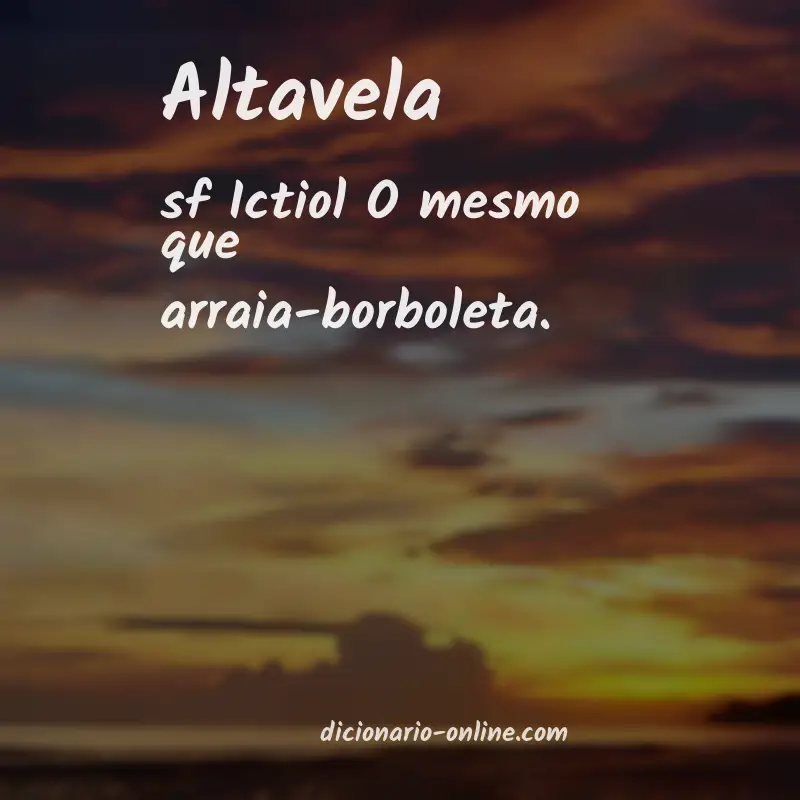 Significado de altavela