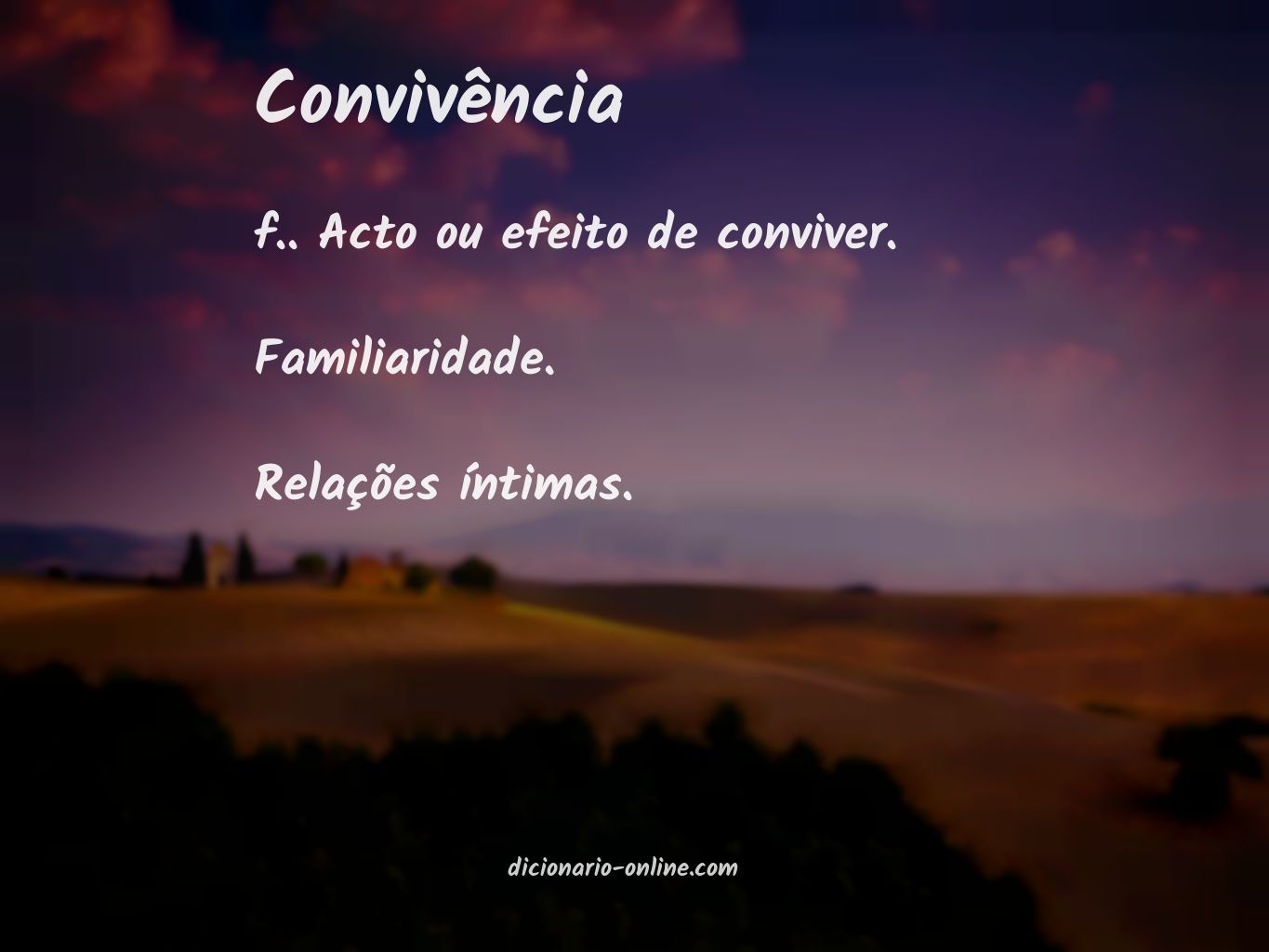 Significado de convivência